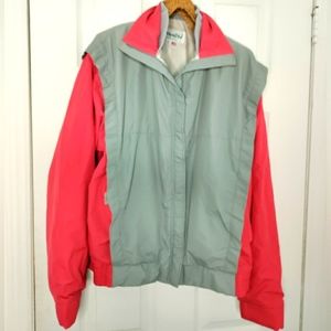 Forrester's Gore-tex gray and pink jacket  ski cold weather snow day